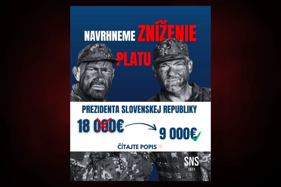 SNS navrhuje zníženie platu prezidenta SR o 50 %