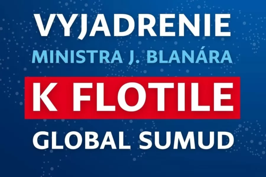 Vyjadrenie ministra Juraja Blanára k flotile Global Sumud