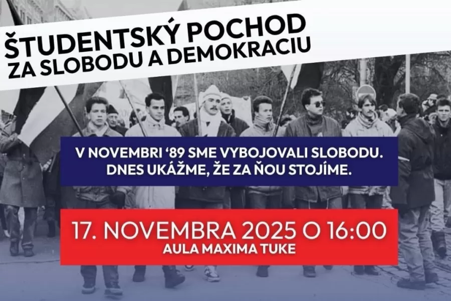 17. novembra v Košiciach: Študentský pochod za slobodu a demokraciu