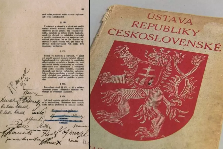 Ústava ČSR z roku 1920 sa stala českou národnou kultúrnou pamiatkou