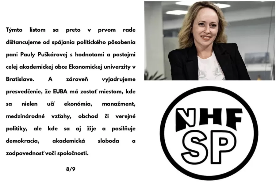 Členovia Študentského parlamentu posielajú otvorený list Paule Puškárovej