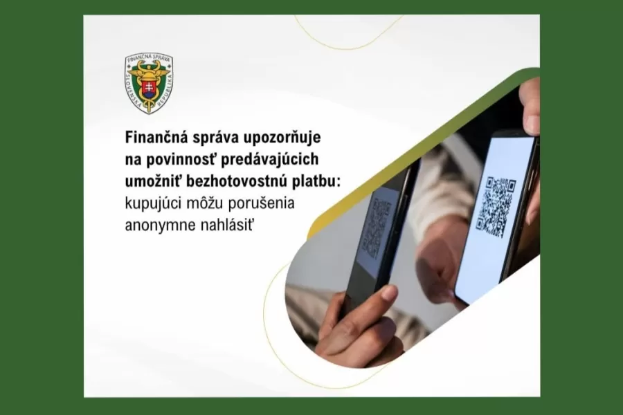 Finančná správa upozorňuje na povinnosť predávajúcich umožniť bezhotovostnú platbu