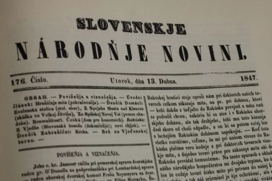 1. augusta 1845 vyšlo prvé číslo Slovenských národných novín