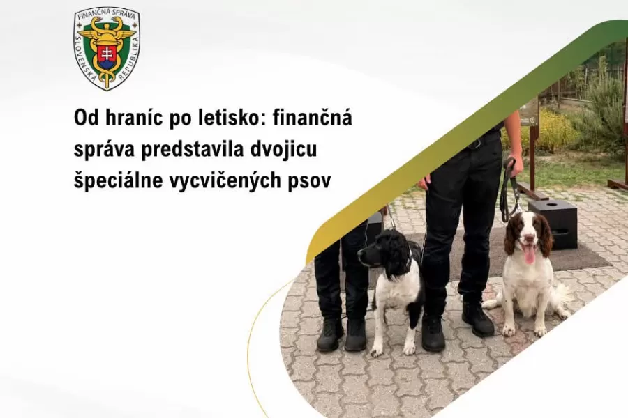 Od hraníc po letisko: finančná správa predstavila dvojicu špeciálne vycvičených psov