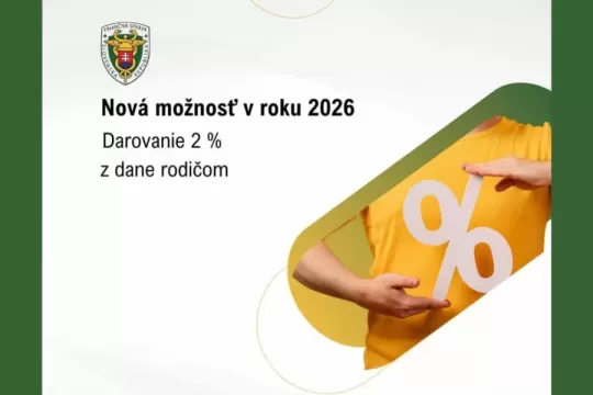 Nová možnosť v roku 2026: darovanie 2 % z dane rodičom
