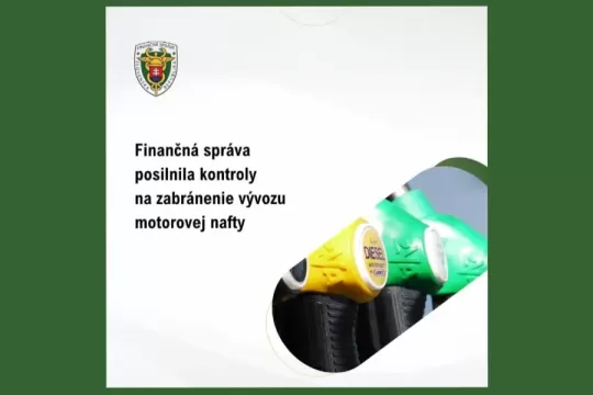 Finančná správa posilnila kontroly na zabránenie vývozu motorovej nafty